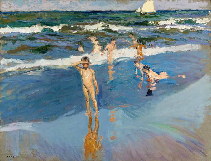 Joaquin Sorolla Y Bastida Children in the Sea Spain oil painting art